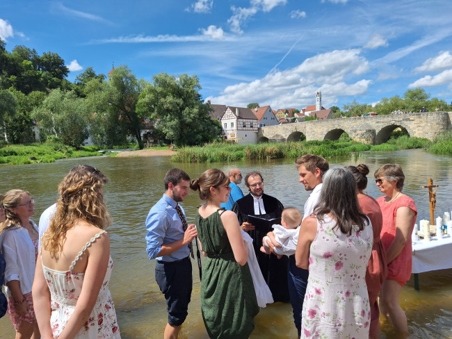 Tauffest am Wörnitzstrand