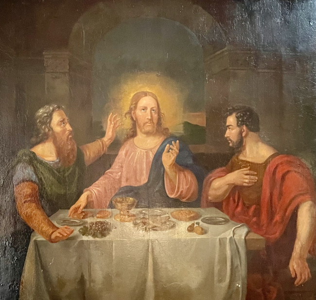 Jesus bei den Jüngern in Emmaus, Wilhelm Braun, 1845