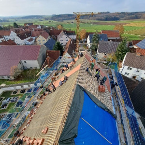 Baustelle Dachdecken St. Lorenz